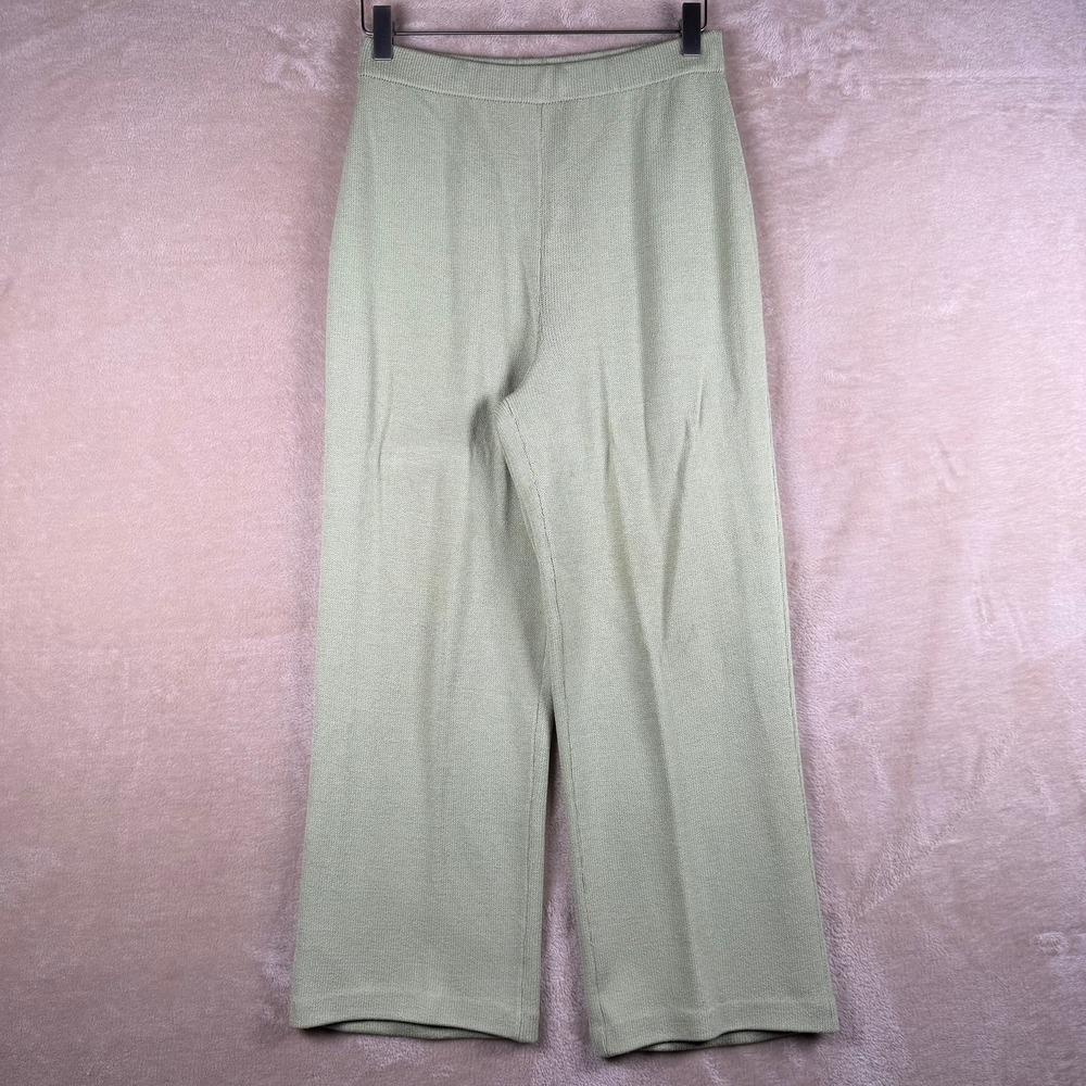 ST‎ JOHN COLLECTION By Marie Gray Knit Wide Leg Pants Mint Green Size 6
